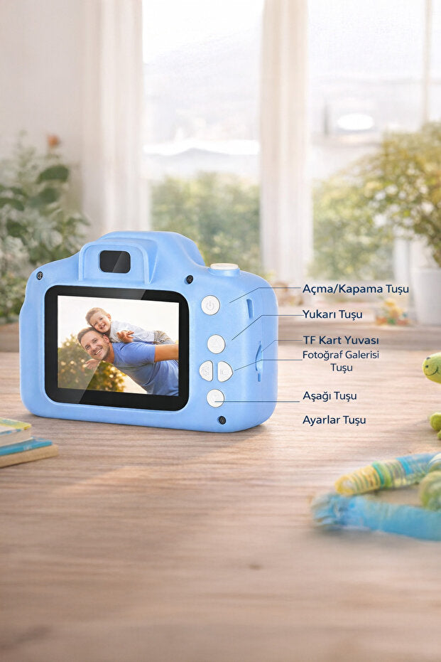 Mini Çocuk Dijital Fotoğraf ve Video Kamerası - 1080P HD Ekran